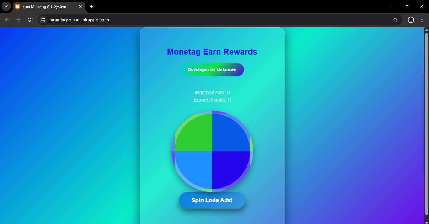 Download Free:Monetag Telegram Spin Ads Blogger Template